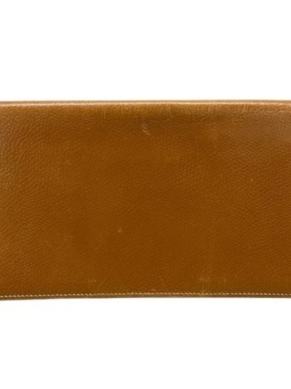 HERMES Gold Veau Graine Couchevel Circle M Bill Holder